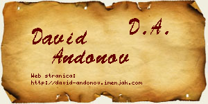 David Andonov vizit kartica